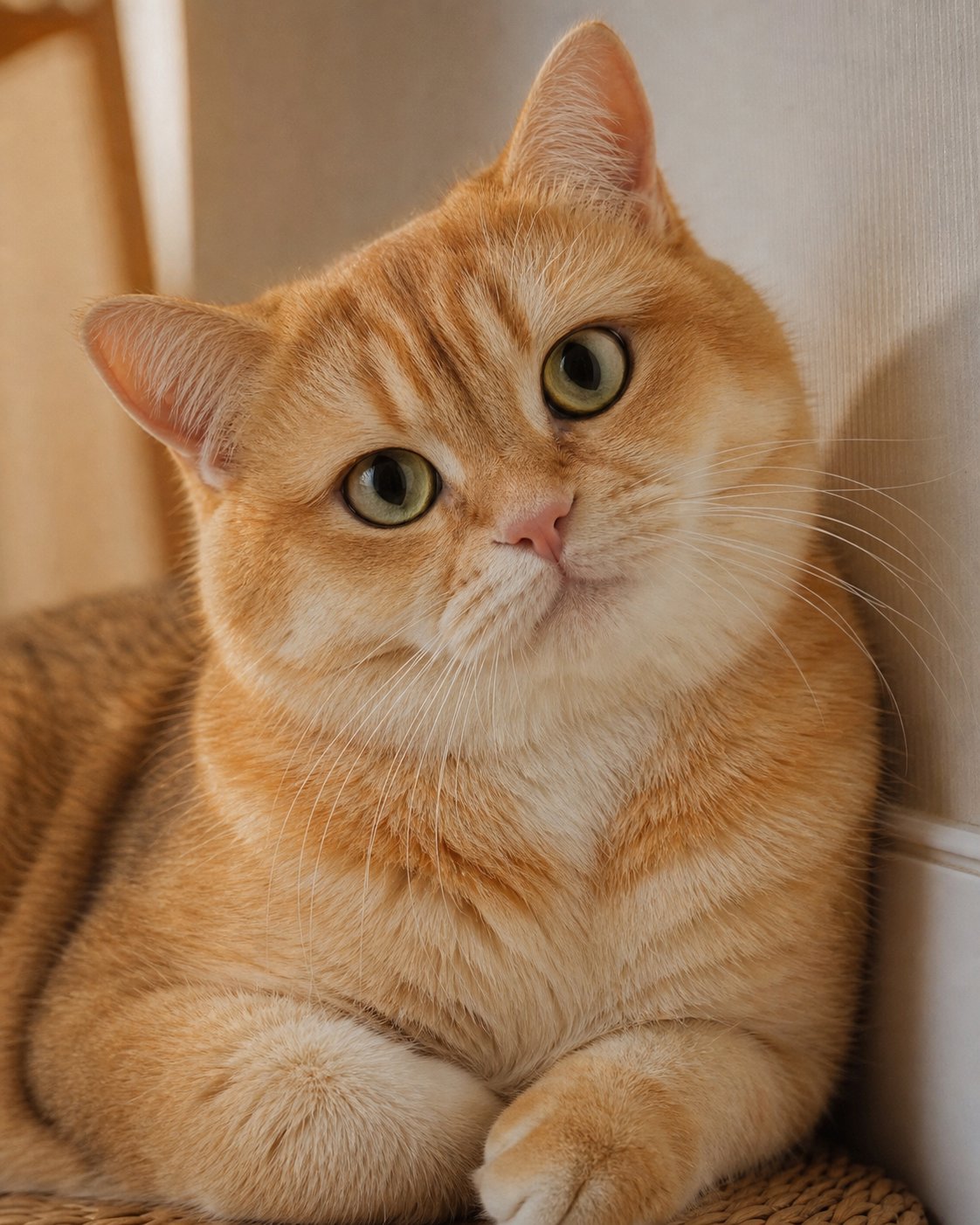 Portrait chaleureux d’un chat, autre compagnon à personnaliser